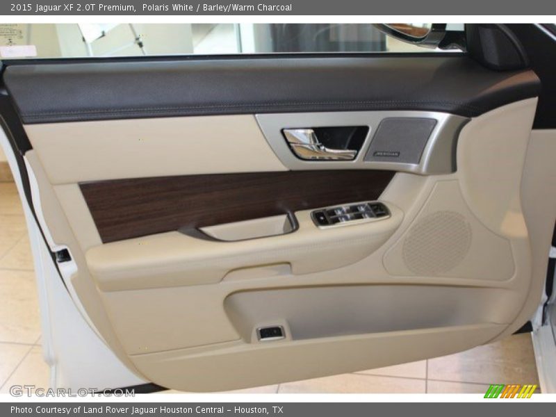 Polaris White / Barley/Warm Charcoal 2015 Jaguar XF 2.0T Premium