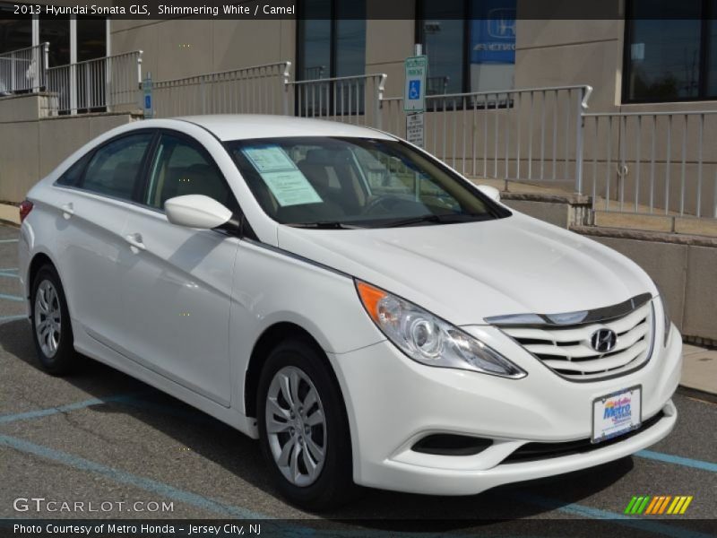 Shimmering White / Camel 2013 Hyundai Sonata GLS
