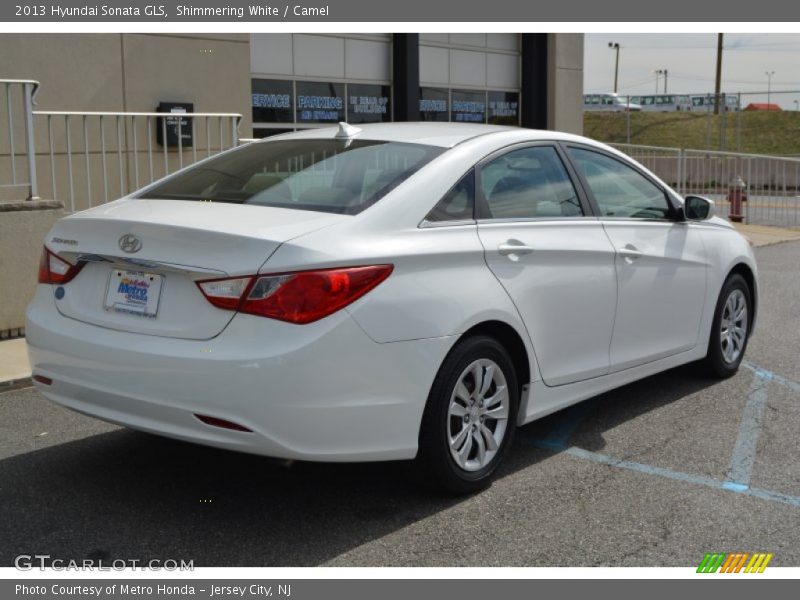 Shimmering White / Camel 2013 Hyundai Sonata GLS