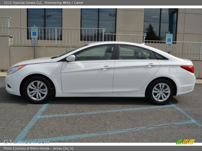 Shimmering White / Camel 2013 Hyundai Sonata GLS
