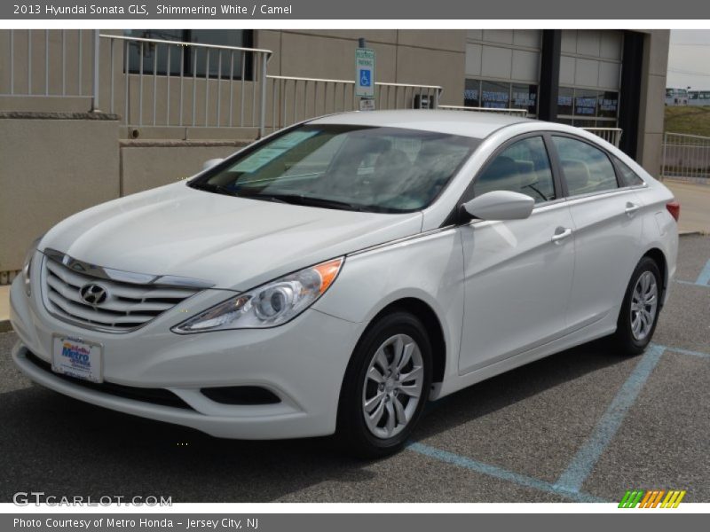 Shimmering White / Camel 2013 Hyundai Sonata GLS