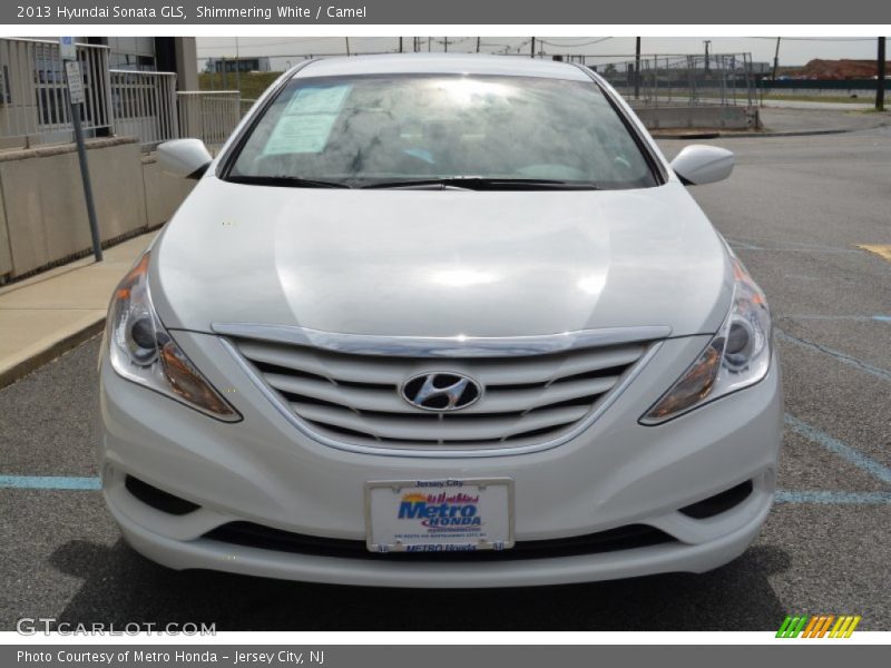 Shimmering White / Camel 2013 Hyundai Sonata GLS