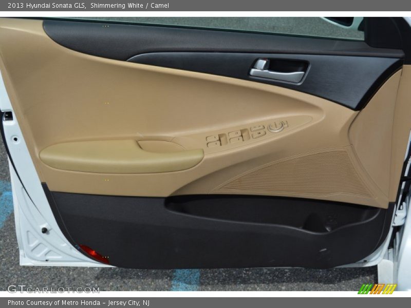 Shimmering White / Camel 2013 Hyundai Sonata GLS