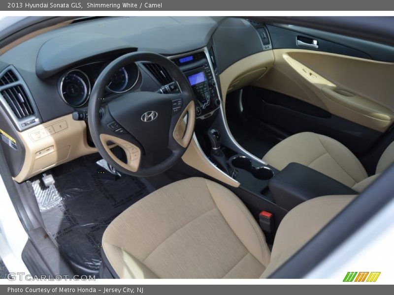 Shimmering White / Camel 2013 Hyundai Sonata GLS