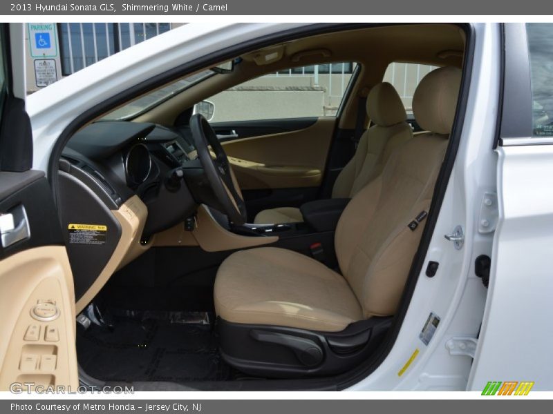 Shimmering White / Camel 2013 Hyundai Sonata GLS