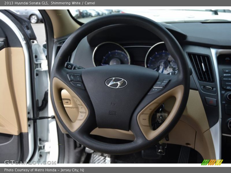 Shimmering White / Camel 2013 Hyundai Sonata GLS