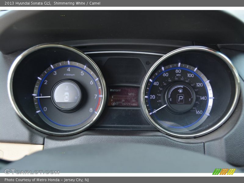 Shimmering White / Camel 2013 Hyundai Sonata GLS