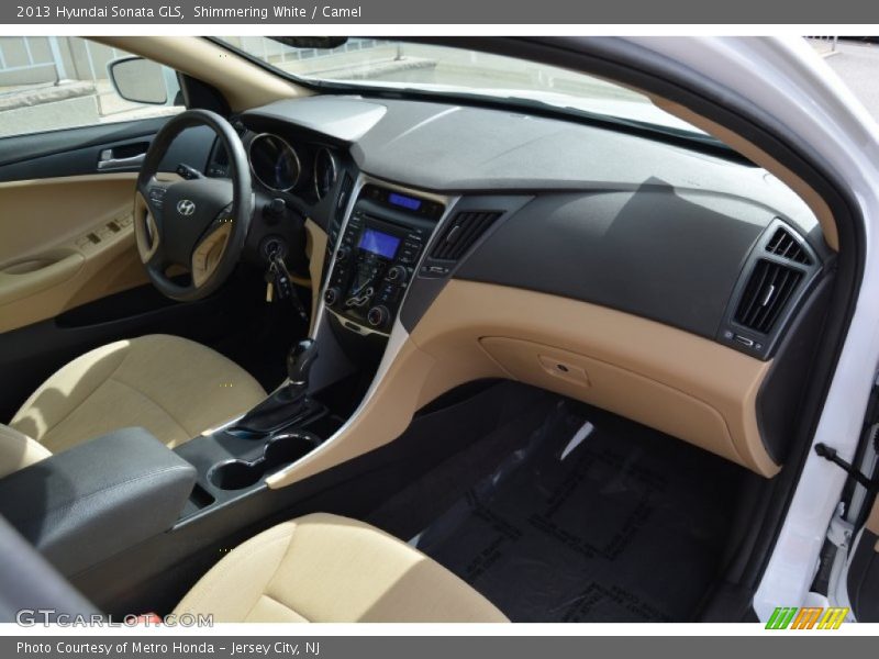 Shimmering White / Camel 2013 Hyundai Sonata GLS