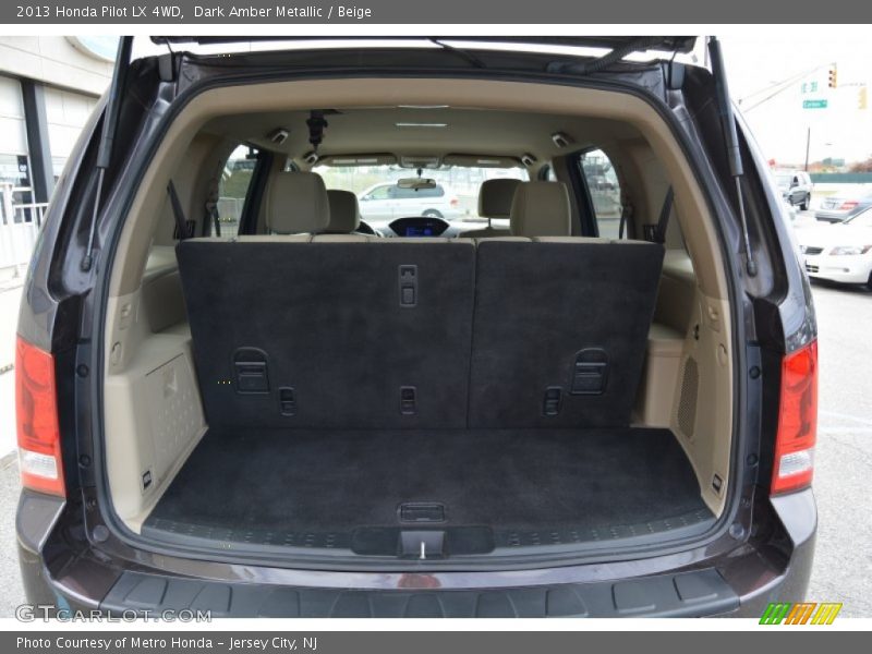 Dark Amber Metallic / Beige 2013 Honda Pilot LX 4WD