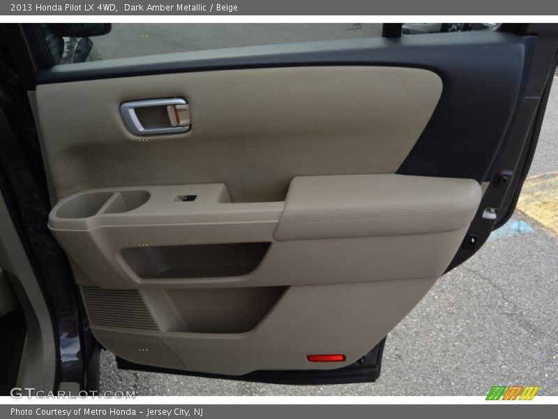 Dark Amber Metallic / Beige 2013 Honda Pilot LX 4WD