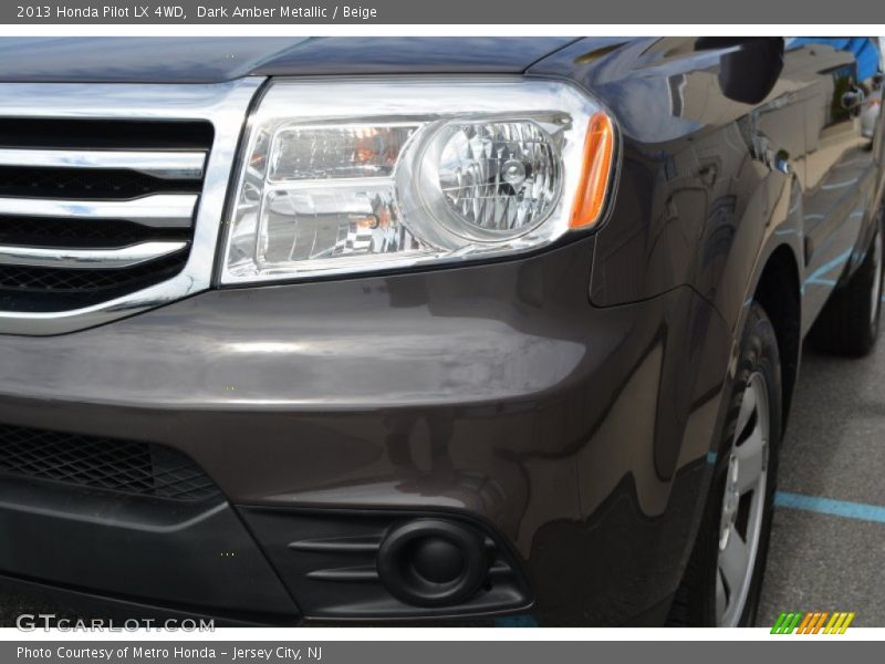 Dark Amber Metallic / Beige 2013 Honda Pilot LX 4WD