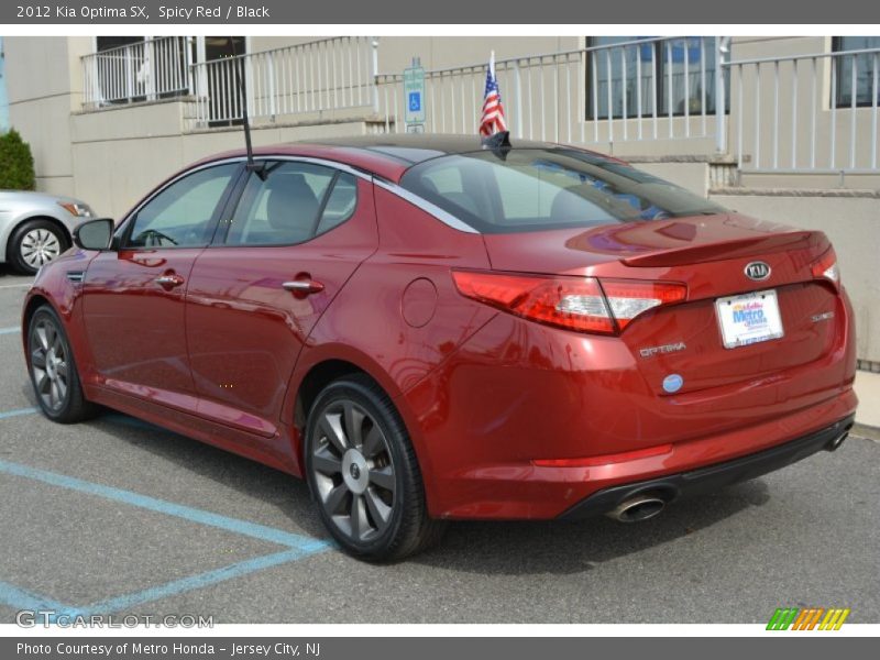 Spicy Red / Black 2012 Kia Optima SX