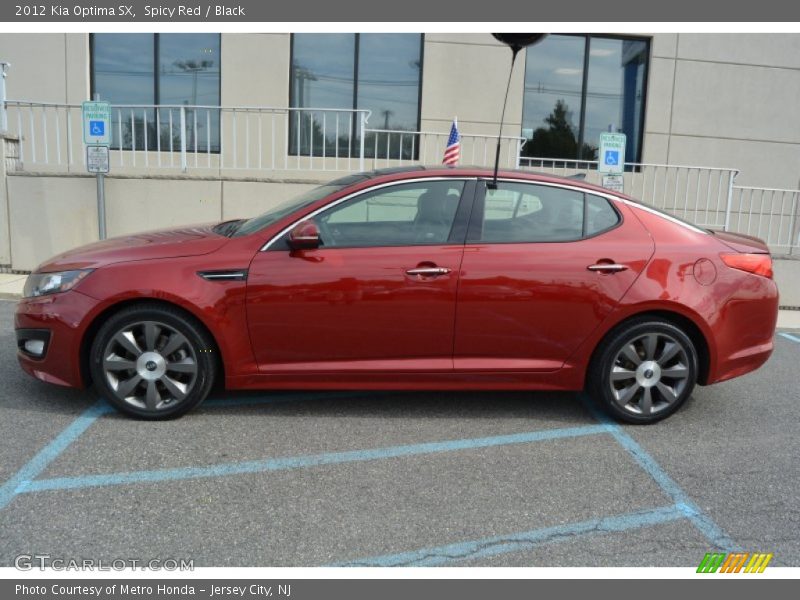 Spicy Red / Black 2012 Kia Optima SX