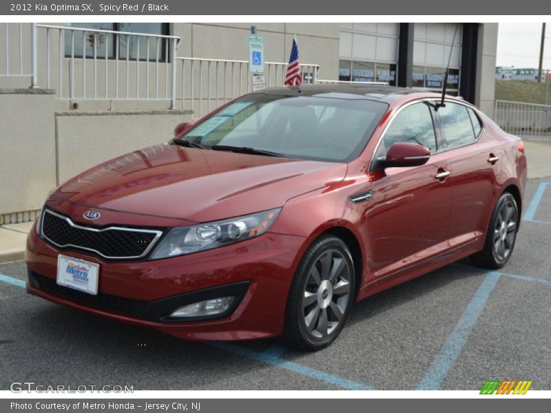 Spicy Red / Black 2012 Kia Optima SX