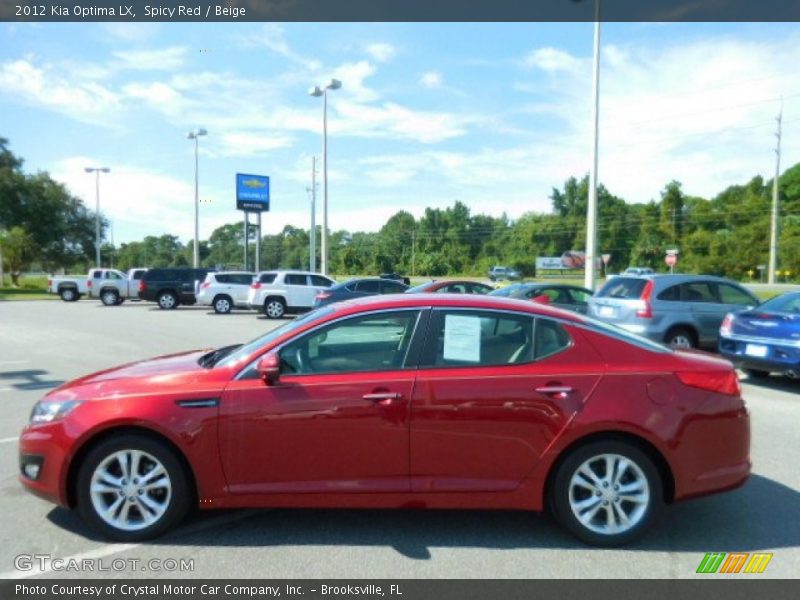 Spicy Red / Beige 2012 Kia Optima LX