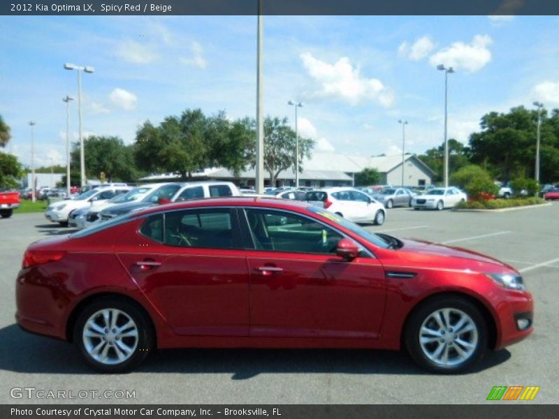 Spicy Red / Beige 2012 Kia Optima LX