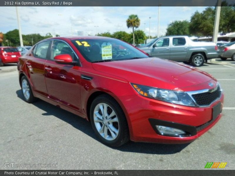 Spicy Red / Beige 2012 Kia Optima LX