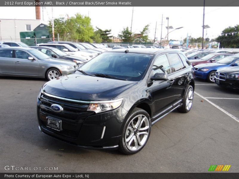 Black / Charcoal Black/Silver Smoke Metallic 2012 Ford Edge Sport AWD