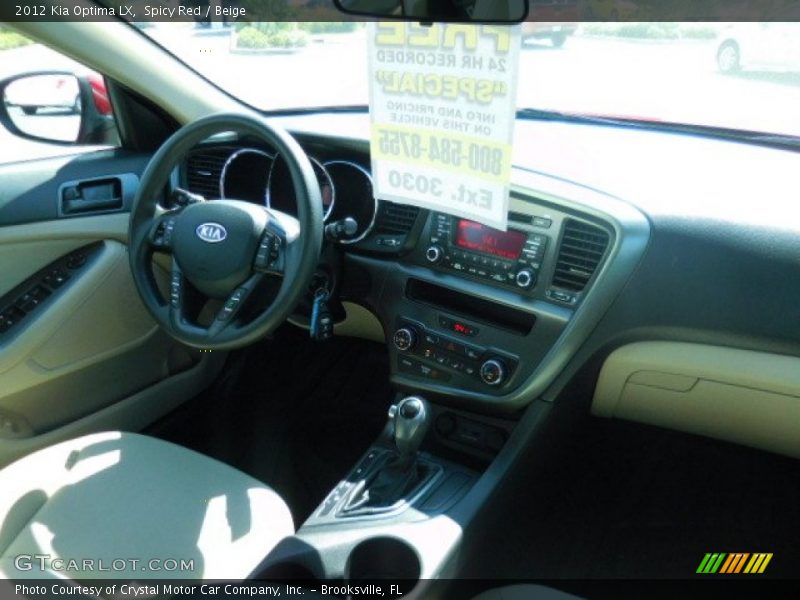 Spicy Red / Beige 2012 Kia Optima LX