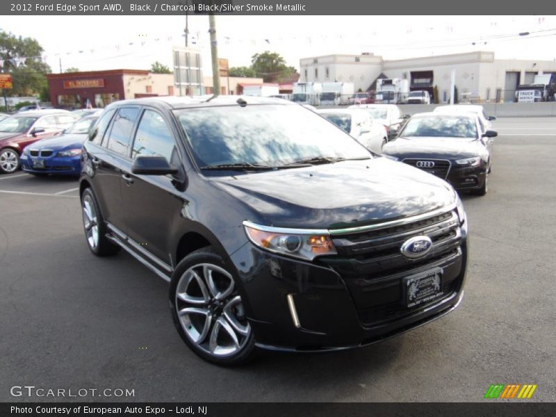 Black / Charcoal Black/Silver Smoke Metallic 2012 Ford Edge Sport AWD