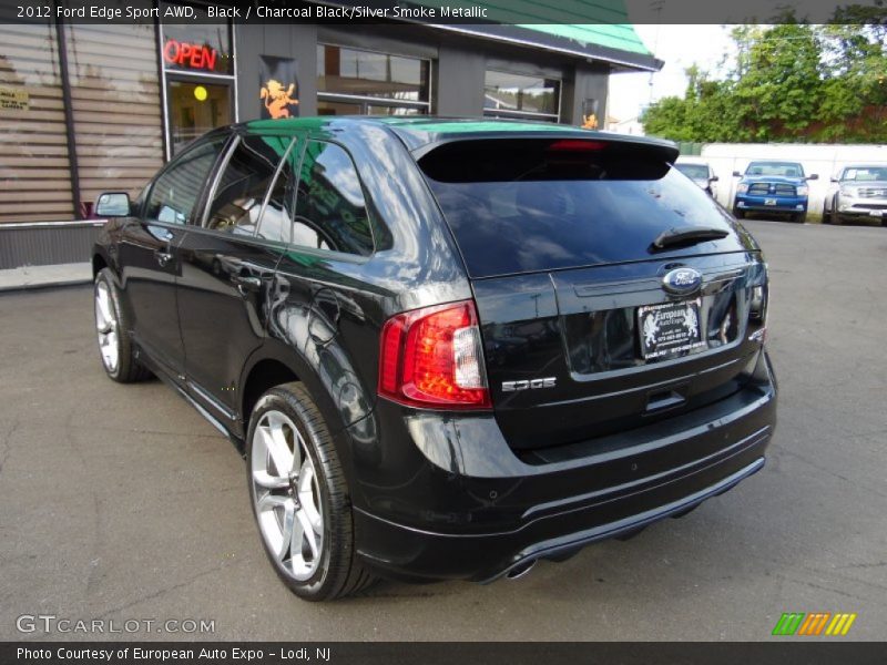 Black / Charcoal Black/Silver Smoke Metallic 2012 Ford Edge Sport AWD