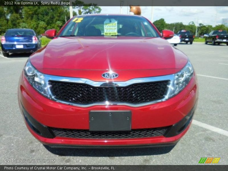 Spicy Red / Beige 2012 Kia Optima LX