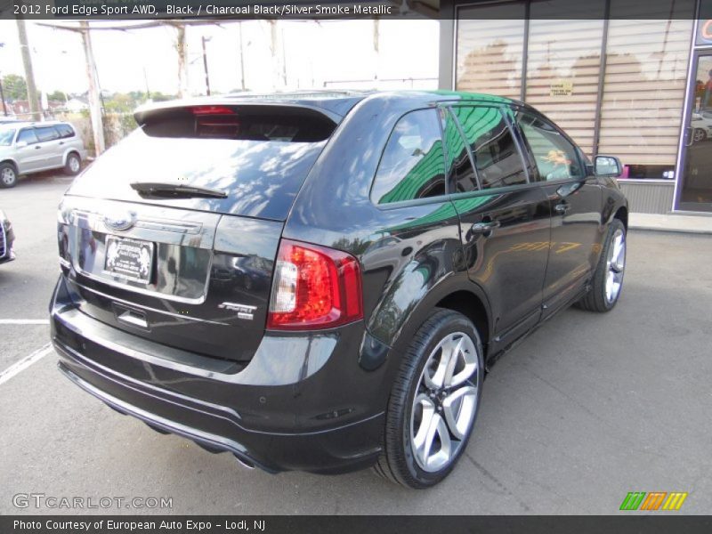 Black / Charcoal Black/Silver Smoke Metallic 2012 Ford Edge Sport AWD