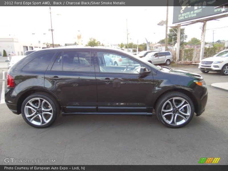 Black / Charcoal Black/Silver Smoke Metallic 2012 Ford Edge Sport AWD