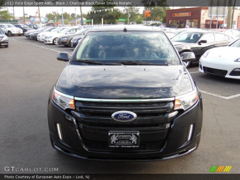 Black / Charcoal Black/Silver Smoke Metallic 2012 Ford Edge Sport AWD