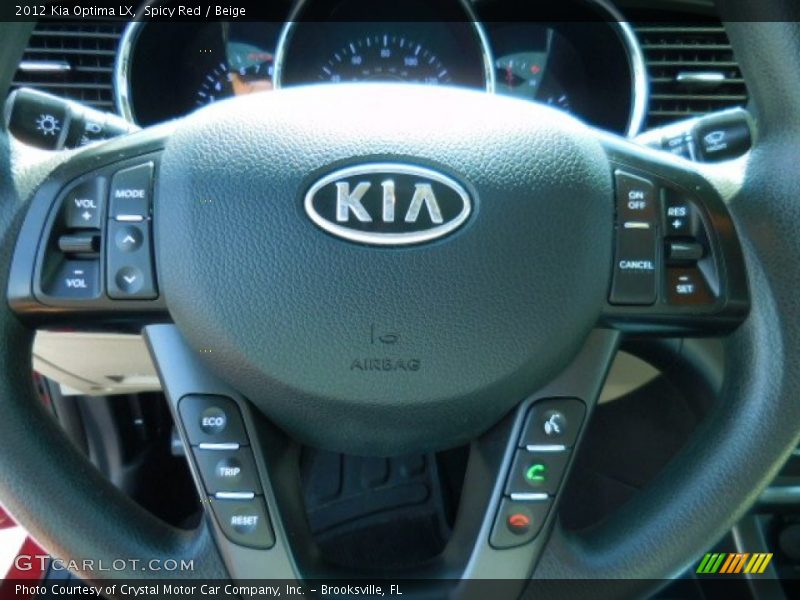 Spicy Red / Beige 2012 Kia Optima LX
