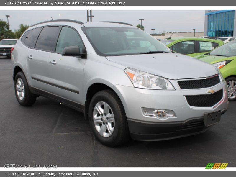 Silver Ice Metallic / Dark Gray/Light Gray 2012 Chevrolet Traverse LS