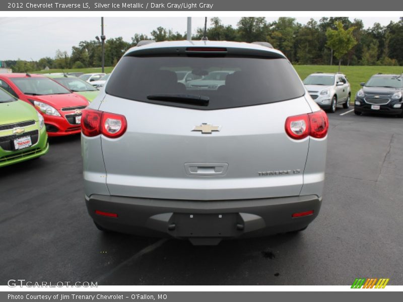 Silver Ice Metallic / Dark Gray/Light Gray 2012 Chevrolet Traverse LS