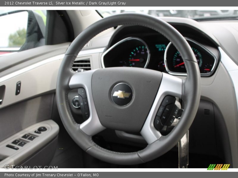 Silver Ice Metallic / Dark Gray/Light Gray 2012 Chevrolet Traverse LS