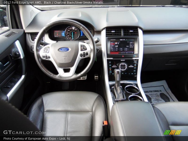 Black / Charcoal Black/Silver Smoke Metallic 2012 Ford Edge Sport AWD