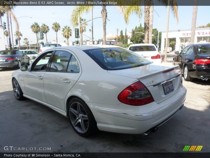 Arctic White / Black/Sahara Beige 2007 Mercedes-Benz E 63 AMG Sedan