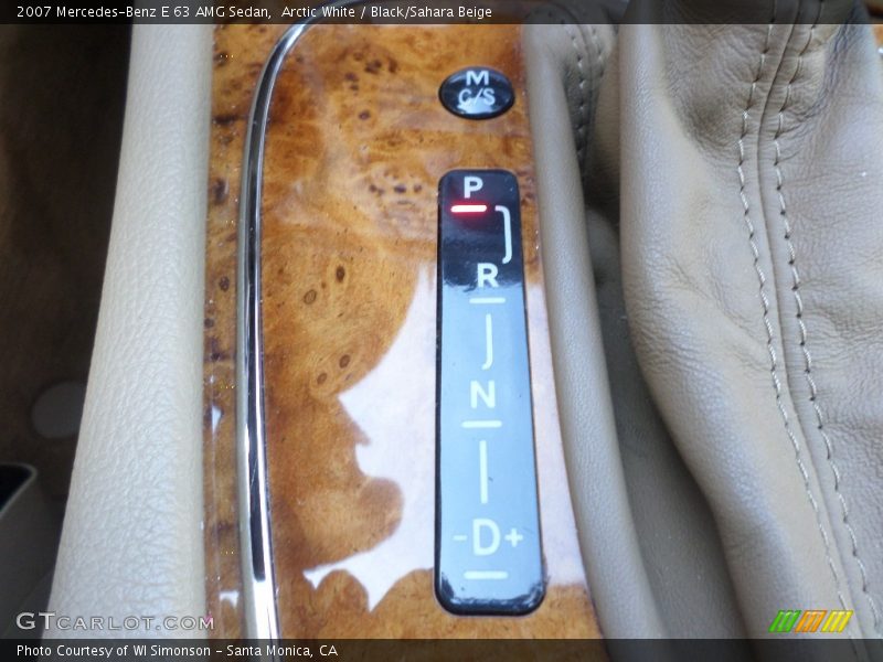 Arctic White / Black/Sahara Beige 2007 Mercedes-Benz E 63 AMG Sedan