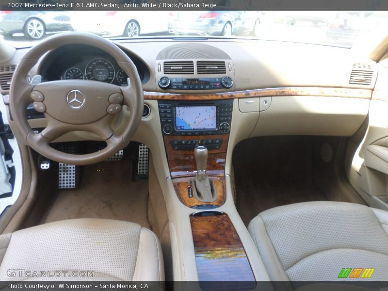 Arctic White / Black/Sahara Beige 2007 Mercedes-Benz E 63 AMG Sedan