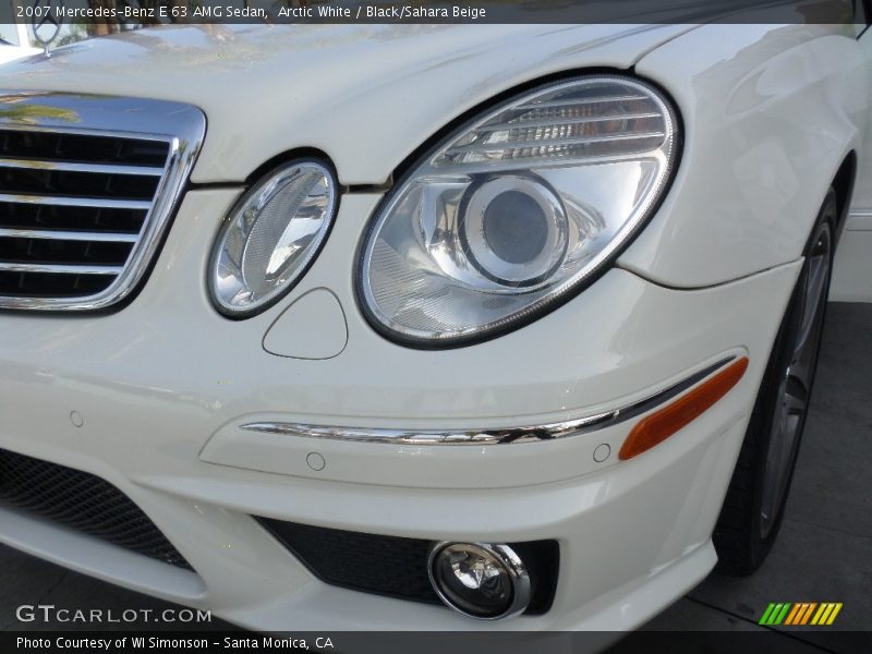 Arctic White / Black/Sahara Beige 2007 Mercedes-Benz E 63 AMG Sedan