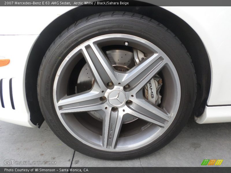 Arctic White / Black/Sahara Beige 2007 Mercedes-Benz E 63 AMG Sedan
