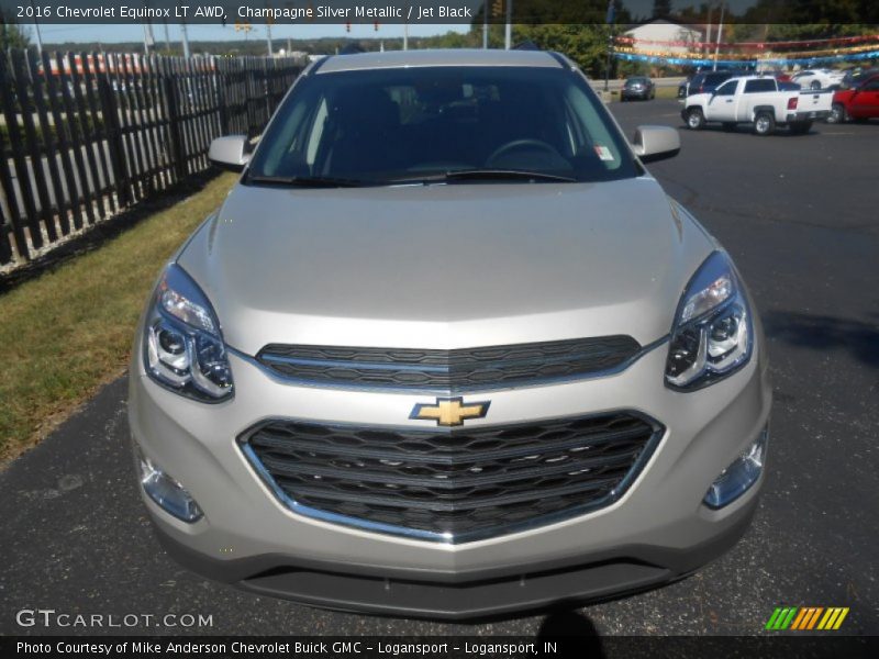 Champagne Silver Metallic / Jet Black 2016 Chevrolet Equinox LT AWD