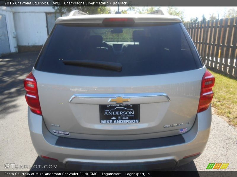 Champagne Silver Metallic / Jet Black 2016 Chevrolet Equinox LT AWD