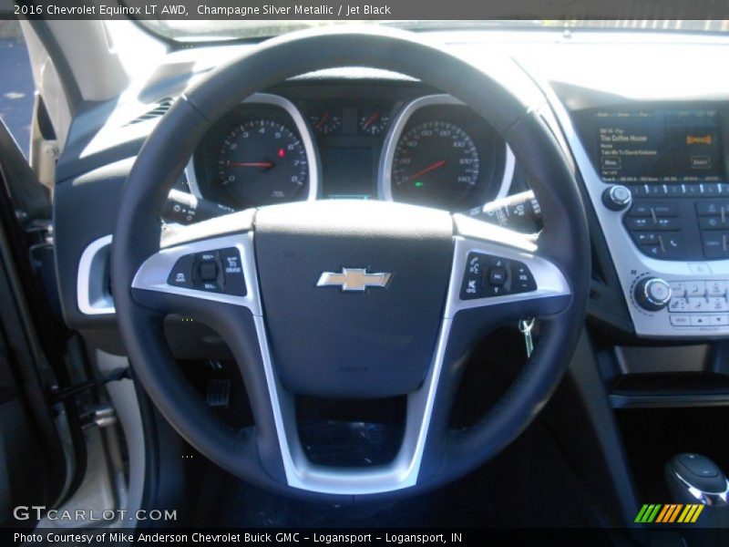Champagne Silver Metallic / Jet Black 2016 Chevrolet Equinox LT AWD