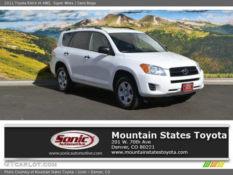 Super White / Sand Beige 2011 Toyota RAV4 I4 4WD