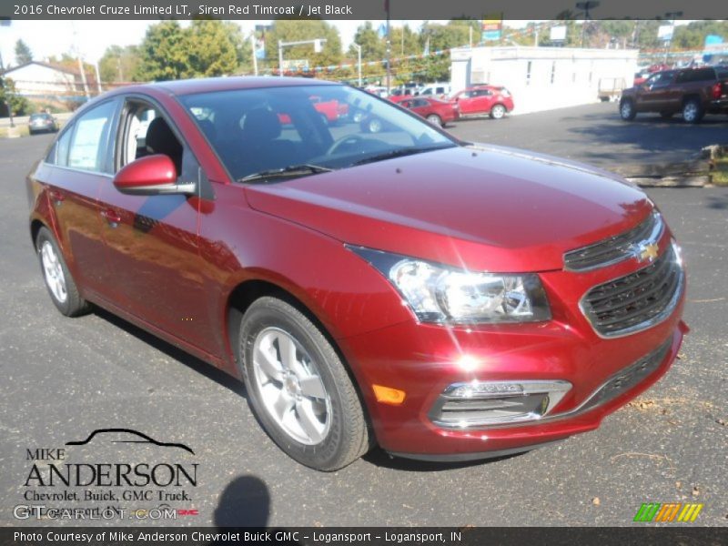 Siren Red Tintcoat / Jet Black 2016 Chevrolet Cruze Limited LT