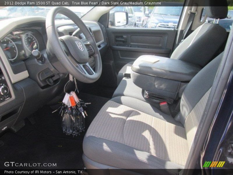 True Blue Pearl / Dark Slate Gray/Medium Graystone 2012 Dodge Ram 1500 ST Quad Cab