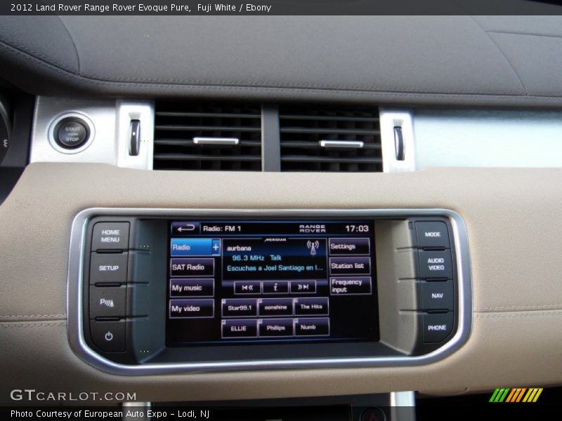 Fuji White / Ebony 2012 Land Rover Range Rover Evoque Pure