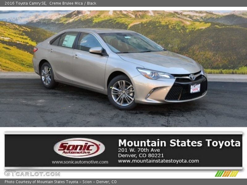 Creme Brulee Mica / Black 2016 Toyota Camry SE