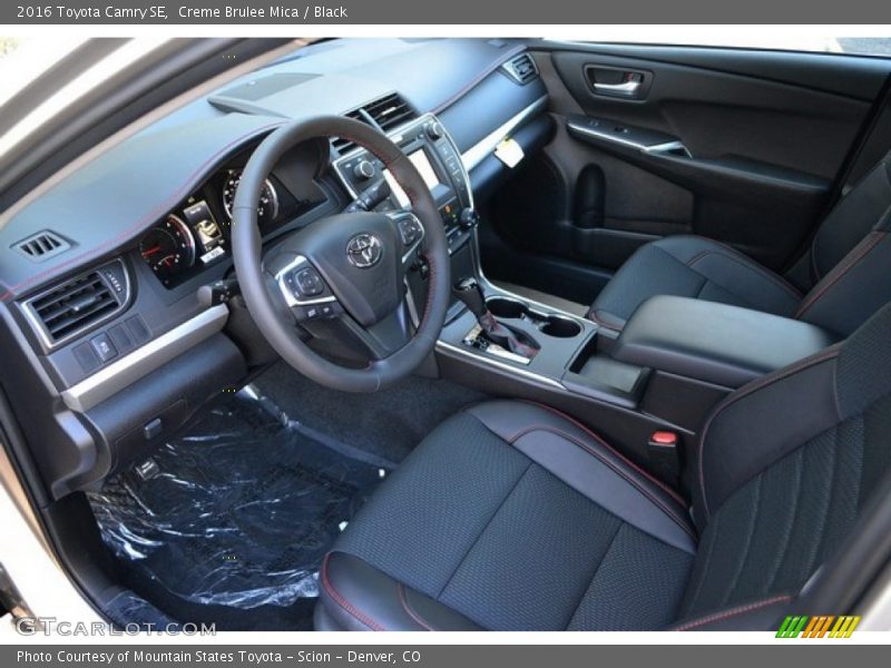 Creme Brulee Mica / Black 2016 Toyota Camry SE
