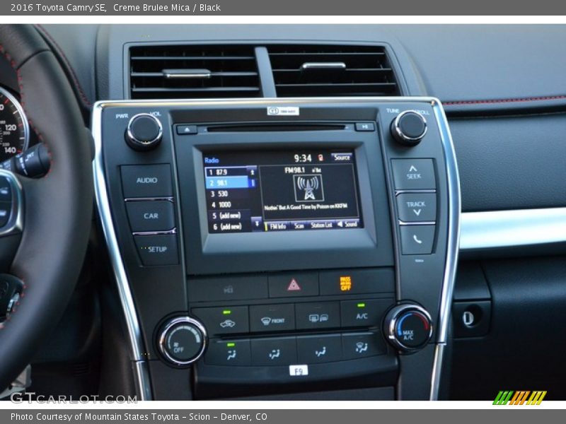 Creme Brulee Mica / Black 2016 Toyota Camry SE