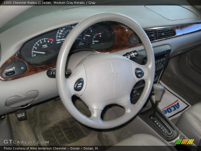 Medium Gray Metallic / Gray 2003 Chevrolet Malibu LS Sedan
